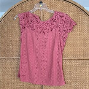 Knox Rose Mauve Crochet Blouse